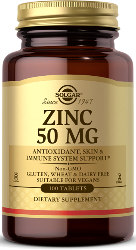 Solgar Zinc 50 mg, 100 таб.